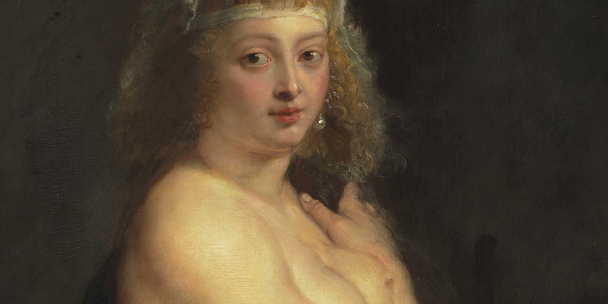 Peter Paul Rubens (1577&thinsp;&ndash;&thinsp;1640): &raquo;Helena Fourment&laquo; (&rsaquo;Het Pelsken&lsaquo;), 1636/1638 (Ausschnitt). &Ouml;l auf Eichenholz, 176&nbsp;&times;&nbsp;83&nbsp;cm. Wien, Kunsthistorisches Museum, GG&nbsp;688 &copy; Kunsthistorisches Museum, Wien