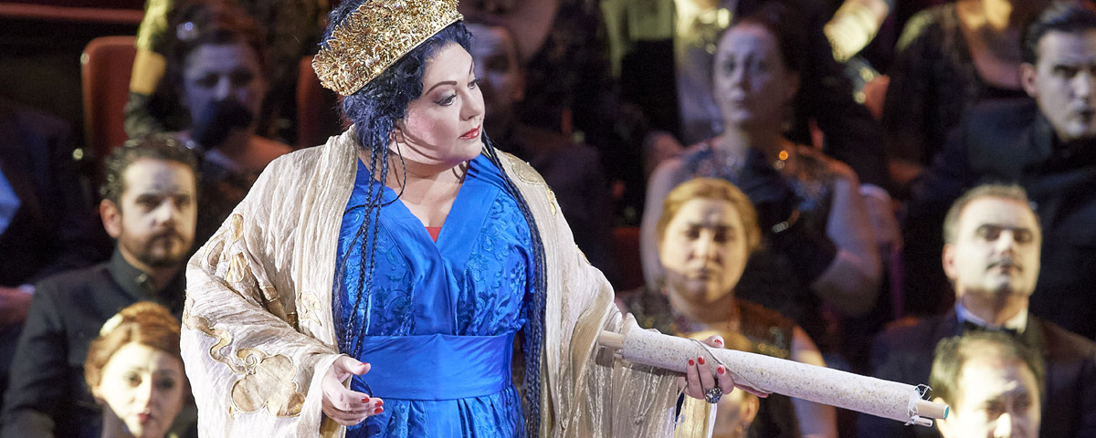 &raquo;Turandot&laquo;, 2. Akt: Elena Pankratova als Turandot in der R&auml;tselszene &copy; Wiener Staatsoper GmbH/Michael P&ouml;hn