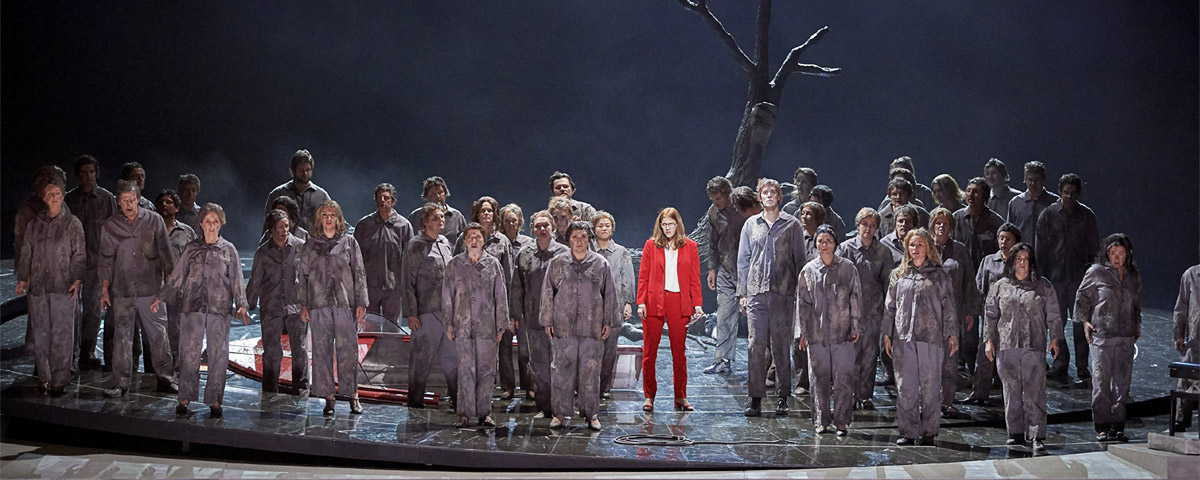&raquo;Die Weiden&laquo;: Rachel Frenkel als Lea, eine junge Philosophin &copy; Wiener Staatsoper GmbH/Michael P&ouml;hn