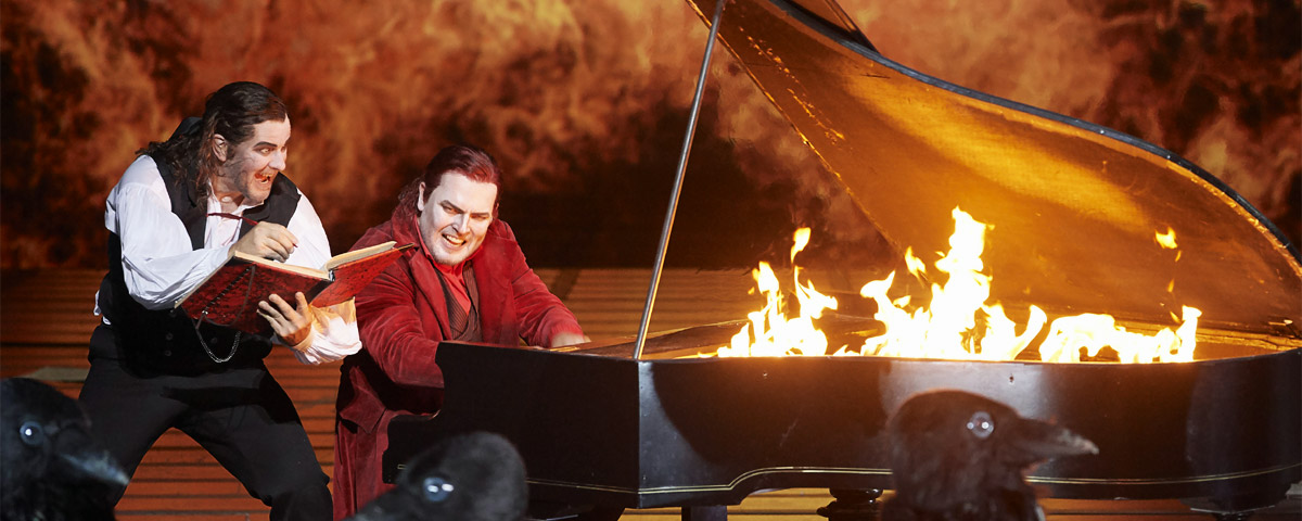 &raquo;Der Freisch&uuml;tz&laquo;, 2. Aufzug: Christopher Ventris (Max) und Tomasz Konieczny (Caspar) &copy; Wiener Staatsoper GmbH/Michael P&ouml;hn