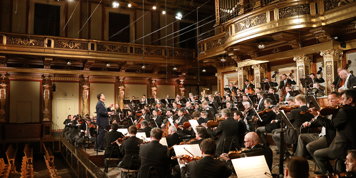 Christian Thielemann und die Wiener Philharmoniker bei der Einspielung der 5.&nbsp;Symphonie von Anton&nbsp;Bruckner &copy; Wiener Philharmoniker/Dieter Nagl
