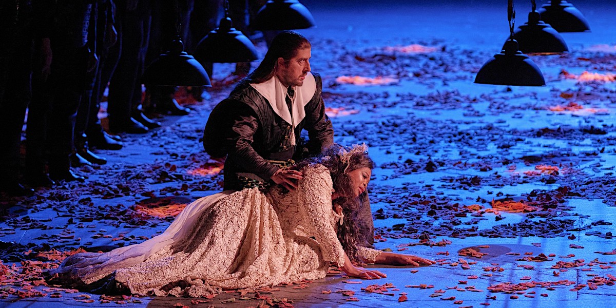 &raquo;&#8239;I puritani&#8239;&laquo;, 3. Teil: Roberto Tagliavini (Sir Giorgio) und Pretty Yende (Elvira) &copy; Wiener Staatsoper GmbH/Michael P&ouml;hn
