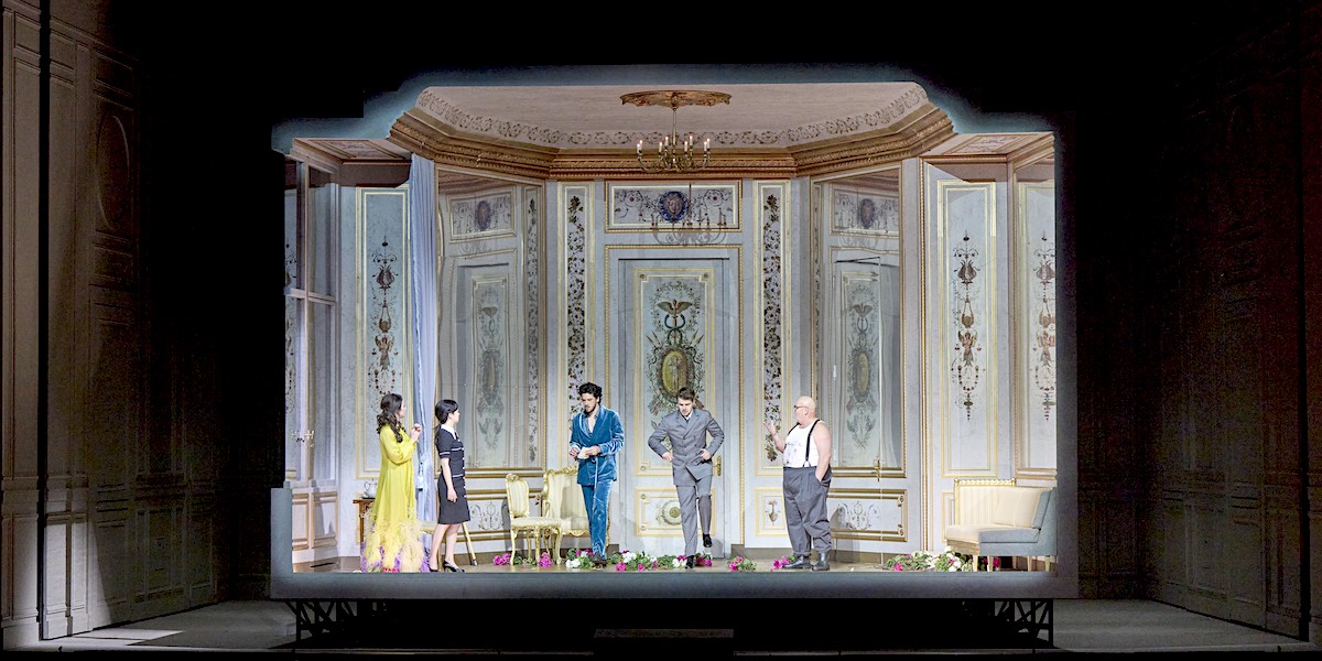 &raquo;&#8239;Le nozze di Figaro&#8239;&laquo; im Puppenhaus (2. Akt): Hanna-Elisabeth M&uuml;ller (Contessa d'Almaviva), Ying Fang (Susanna), Andr&egrave; Schuen (Conte d'Almaviva), Peter Kellner (Figaro) und Wolfgang Bankl (Antonio) &copy; Wiener Staatsoper GmbH/Michael P&ouml;hn