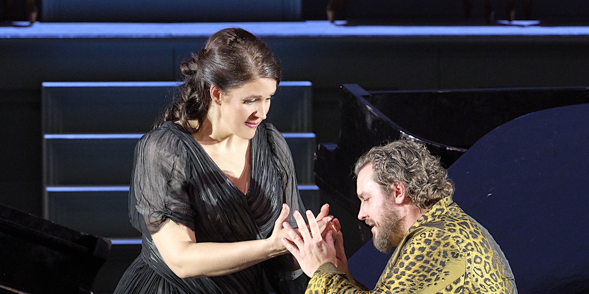 &raquo;&#8239;Ariadne auf Naxos&#8239;&laquo;, die Oper: Lise Davidsen als <em>Ariadne</em> und Michael Spyres, der zum ersten Mal in Wien <em>Bacchus</em> sang &copy; Wiener Staatsoper/Michael P&ouml;hn