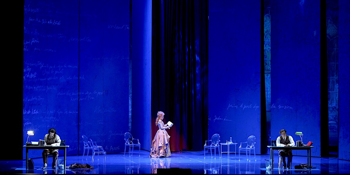 &raquo;&#8239;Capriccio&#8239;&laquo;: Andr&egrave; Schuen (Olivier), Maria Bengtsson (Gr&auml;fin/Madeleine) und Daniel Behle (Flamand) &copy; Wiener Staatsoper GmbH/Michael P&ouml;hn