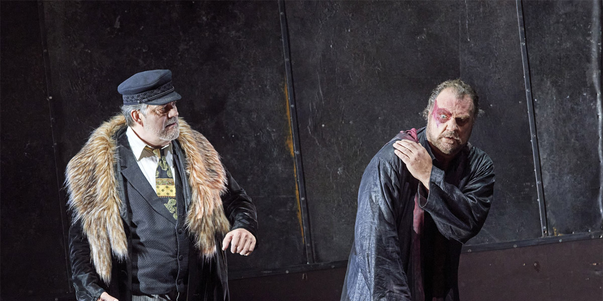 &raquo;&#8239;Der fliegende Holl&auml;nder&#8239;&laquo;, 1. Akt: Franz-Josef Selig als Daland und Bryn Terfel als Holl&auml;nder &copy; Wiener Staatsoper GmbH/Michael P&ouml;hn